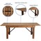 Flash Furniture Rectangle Antique Farm Table, Wood Top, Wood Grain XA-FARM-9-GG - alternate 6